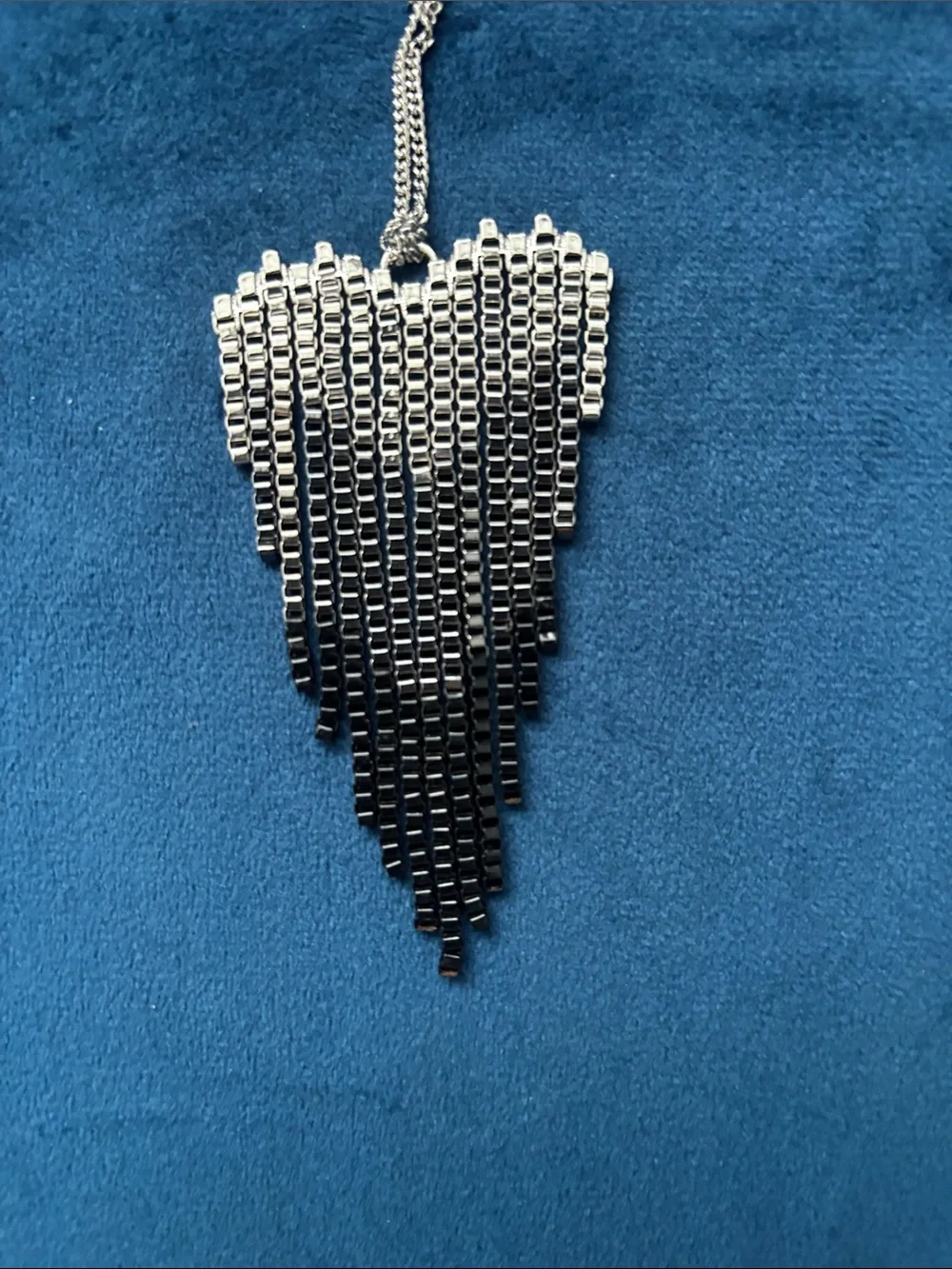 Simply Vera Vera Wang Gunmetal-Tone Fringe Necklace with Matching Earrings